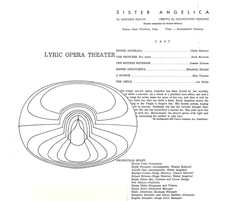 Opera – Sister Angelica – Program